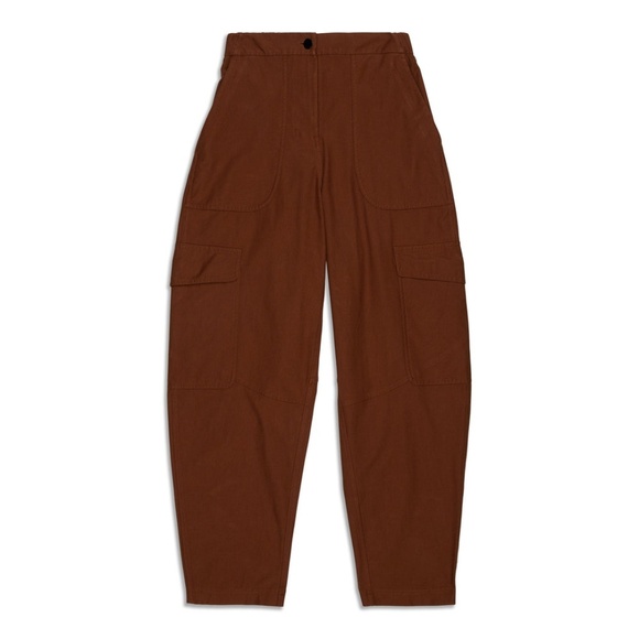 LULULEMON Light Cargo Pocket High-Rise Pant in Roasted Brown Size 26 - Picture 3 of 7
